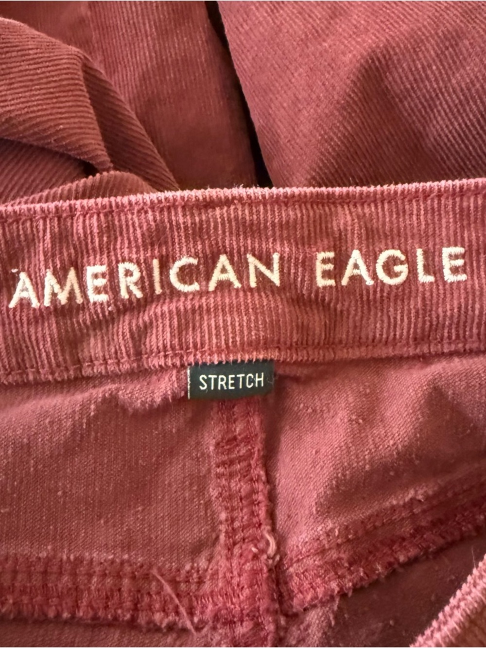 American Eagle Corduroy Pants Womens  Super High Rise Flare Retro Hippie SZ 2 - Picture 6 of 9